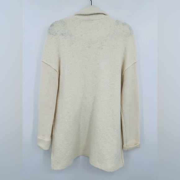 Cynthia Rowley | Cream Open Front Wool Cardigan Size Extra Small - Picture 3 of 7